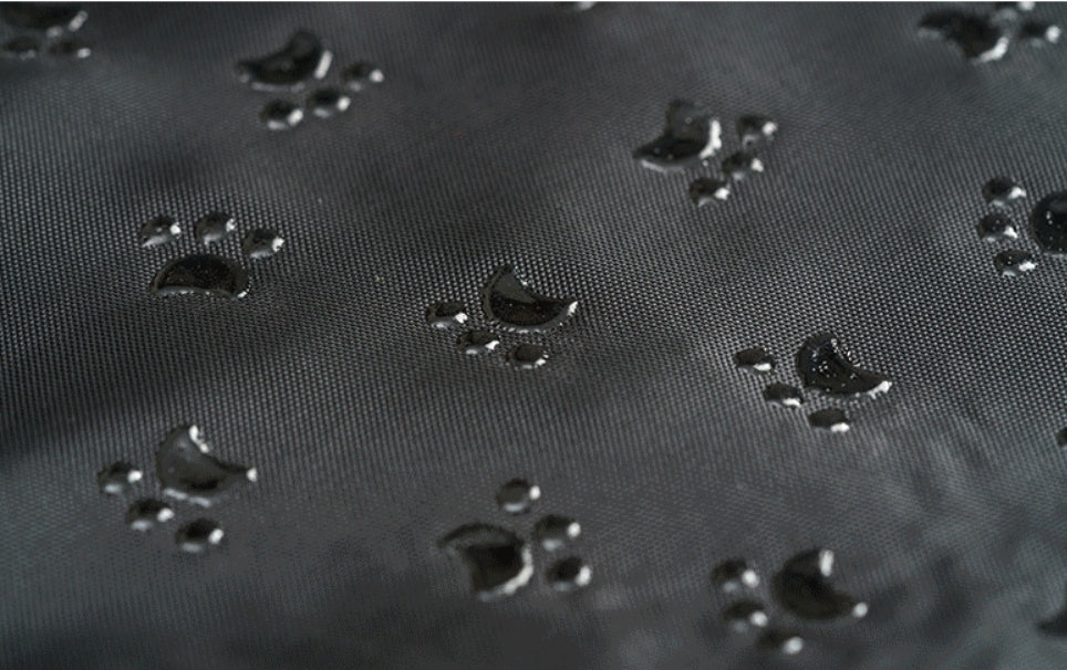 Thickened pet printing canvas dog bed mat with colorful flag pattern, featuring high-resilience liner and approx. 3.3cm thickness for comfort.